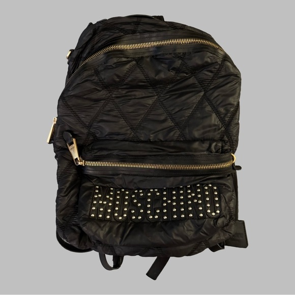 MOSCHINO Couture Black Quilted Nylon Backpack main image 11